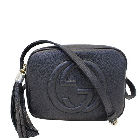 black leather gucci crossbody bag|gucci small black crossbody bag.